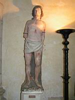 Blois, Chateau, Chapelle Saint Calais, Statue de Saint Sebastien (16eme)